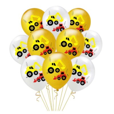 Cartoon Digger Balloon3 Digger balloon package 8 pieces 12 inch 28cm helium quality, Auckland NZ