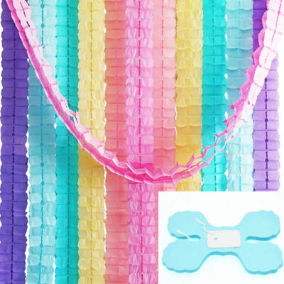 Four Leaf Clover Paper Garlands light blue