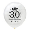 Happy Birthday Crown Clear Latex Balloon 30years 30th Birthday clear crown latex balloon 12 inch helium quality, Auckland NZ