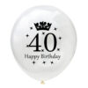 Happy Birthday Crown Clear Latex Balloon 40years 40th Birthday clear crown latex balloon 12 inch helium quality, Auckland NZ