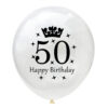 Happy Birthday Crown Clear Latex Balloon 50 years 50th Birthday clear crown latex balloon 12 inch helium quality, Auckland NZ