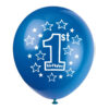 Happy Birthday Dark Blue Latex Balloon 1year 1st Birthday pearl dark blue latex balloon 12 inch helium quality, Auckland NZ