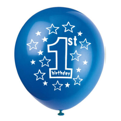 Happy Birthday Dark Blue Latex Balloon 1year 1st Birthday pearl dark blue latex balloon 12 inch helium quality, Auckland NZ