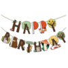 Jungle forest Happy Birthday banner 4-5m ribbon, Auckland NZ