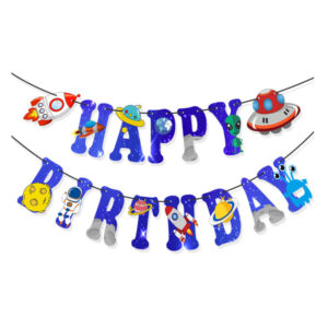 Outer space birthday party paper banner, Auckland NZ
