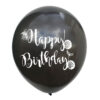 Mermaid Happy Birthday black latex balloon 12 inch helium quality, Auckland NZ