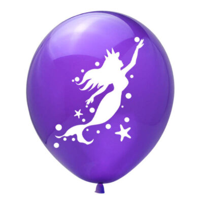 Mermaid purple latex balloon 12 inch helium quality, Auckland NZ