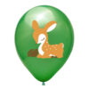 Deer safari party green latex balloon 12 inch, Auckland NZ