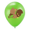 Squirrel safari party green latex balloon 12 inch, Auckland NZ
