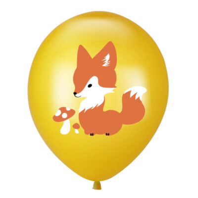 Fox safari party brown latex balloon 12 inch, Auckland NZ