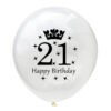 happy birthday 21years 21st Birthday clear crown latex balloon 12 inch helium quality, Auckland NZ