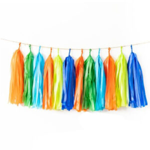 Dinosaur party tissue tassel garland style A 4 packs, party decoration Auckland NZ