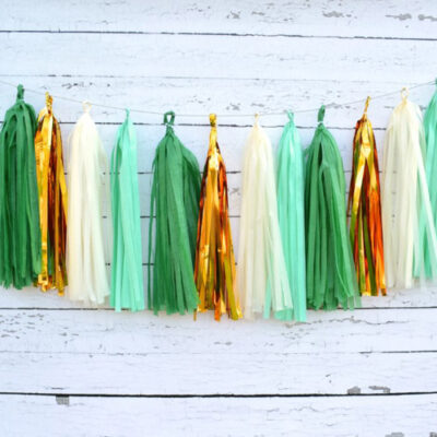 Dinosaur party tissue tassel garland style B 4 packs, party decoration Auckland NZ