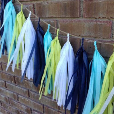 Dinosaur party tissue tassel garland style D 4 packs, party decoration Auckland NZ
