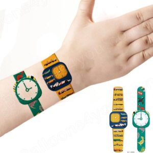 Kids wristband watch temporary tattoo set Bec-095 12x75cm, Auckland NZ