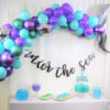 Mermaid Balloon Garland DIY Kit Mermaid DIY balloon garland kit teal aqua purple, party decoration Auckland NZ