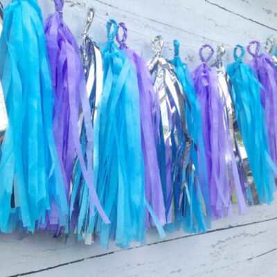 Mermaid Party Tissue Tassel Garland Kit Mermaid Party Tissue Tassel Garland Kit