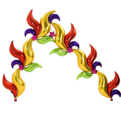 S shape foil balloons display3