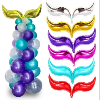 S shape foil balloons display4