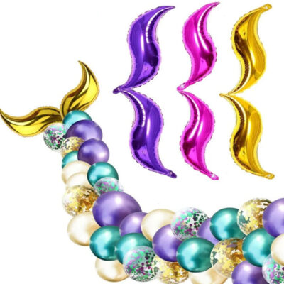 S shape foil balloons display5
