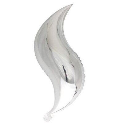 S shape foil balloons silver S-shaped mermaid tail foil balloon silver, Auckland NZ