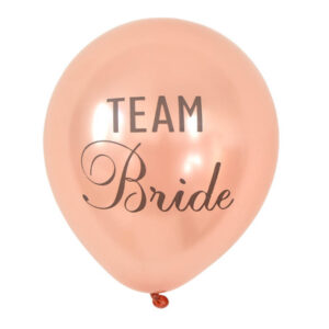Team Bride rose gold balloon pack 12 inch helium quality, Auckland NZ