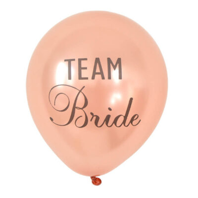 Team Bride rose gold balloon pack 12 inch helium quality, Auckland NZ