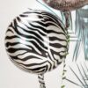 Zebra safari animal print foil balloon 22 inch helium quality, Auckland NZ