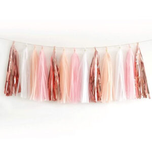 Baby Shower tissue tassel garland baby girl pink 4 packs, Auckland NZ