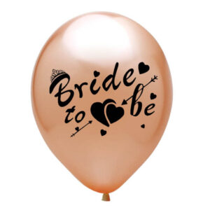 Bride to Be rose gold heart balloon pack 12 inch helium quality, Auckland NZ
