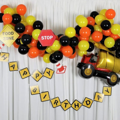 Construction Party Balloon Garland Construction Party Balloon Garland