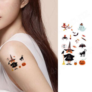 Halloween kid temporary tattoo strip BEC810 12x7.5cm, Auckland NZ