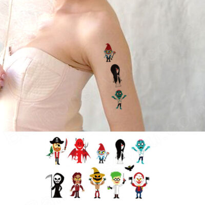BEC-812 Halloween kid temporary tattoo strip BEC812 12x7.5cm, Auckland NZ