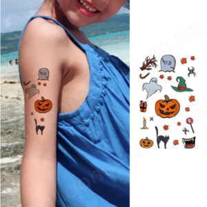 Halloween kid temporary tattoo strip BEC813 12x7.5cm, Auckland NZ