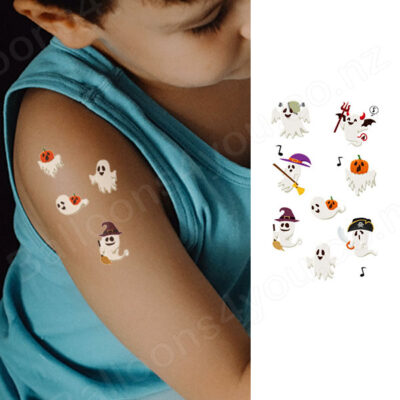 BEC-819 Halloween kid temporary tattoo strip BEC819 12x7.5cm, Auckland NZ