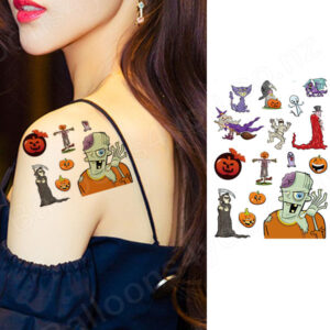 Halloween temporary tattoo sheet BLC938 21x15cm, Auckland NZ