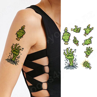 BLC-969 Halloween temporary tattoo sheet BLC969 21x15cm, Auckland NZ