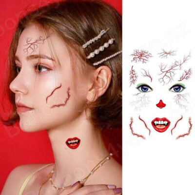 Halloween temporary tattoo sheet BLC973 21x15cm, Auckland NZ