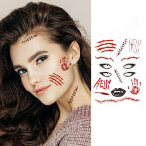 Halloween temporary tattoo sheet BLC975 21x15cm, Auckland NZ