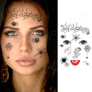 Halloween temporary tattoo sheet BLC978 21x15cm, Auckland NZ