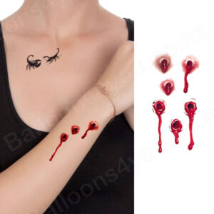 Halloween temporary tattoo strip BRC322 10.5x6cm, Auckland NZ
