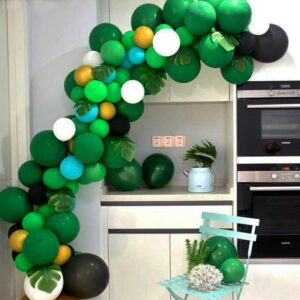 Tropical rainforest DIY balloon garland kit, party decoration Auckland NZ
