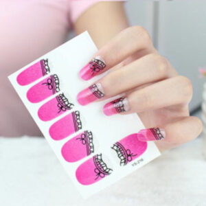 Waterproof nail wrap sticker Bys216 nail art design, Auckland NZ