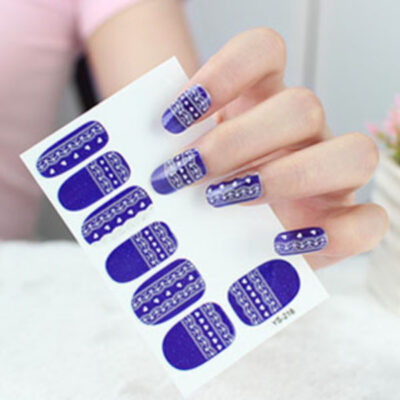 Waterproof nail wrap sticker Bys218 nail art design, Auckland NZ