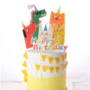 Animal party birthday cake topper set 6 pieces, Auckland NZ