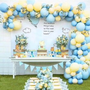 Baby Boy DIY balloon garland kit blue, baby shower decoration Auckland NZ
