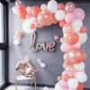Rose gold coral DIY balloon garland kit, wedding party decoration Auckland NZ