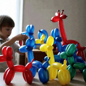 Kalisan 260 modelling balloons in mirror chrome, pack of 50 — 2in x 60in biodegradable latex twisting balloons for balloon art, available at Balloons4you Silverdale Auckland NZ