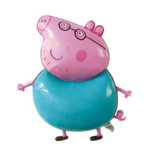 Daddy Pig character foil balloon 67x83cm helium quality, Auckland NZ
