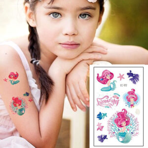 Kids mermaid temporary tattoo EC172 12x75cm, party favour Auckland NZ